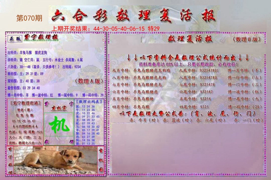 2025070期数理复活报