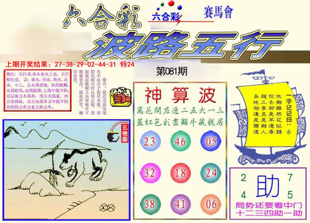 2025081期波路五行