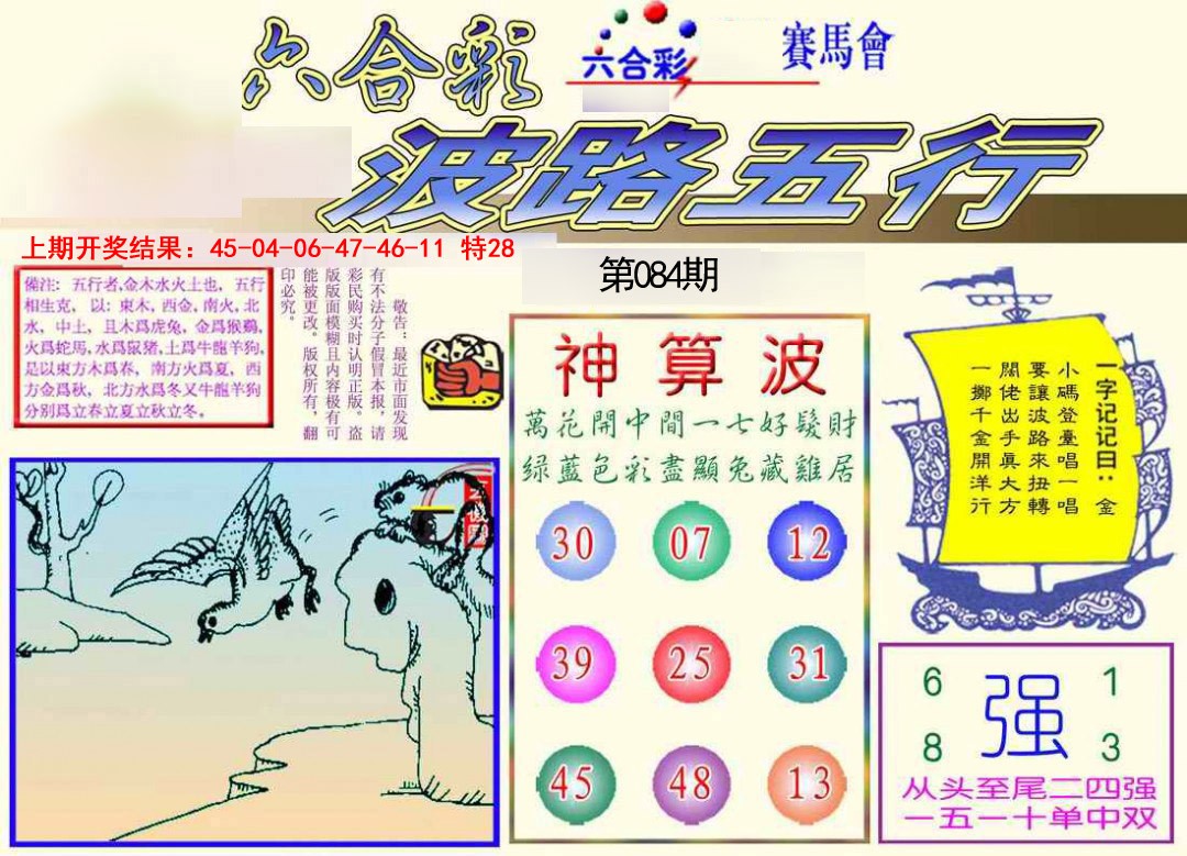2025084期波路五行