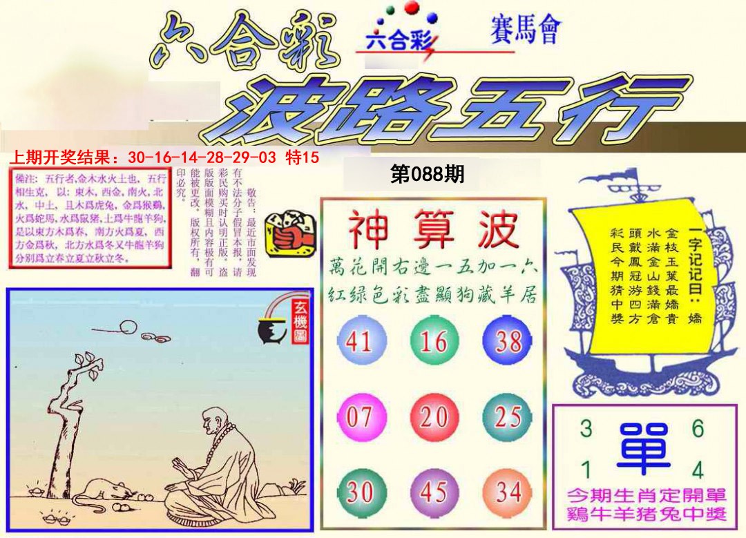 2025088期波路五行