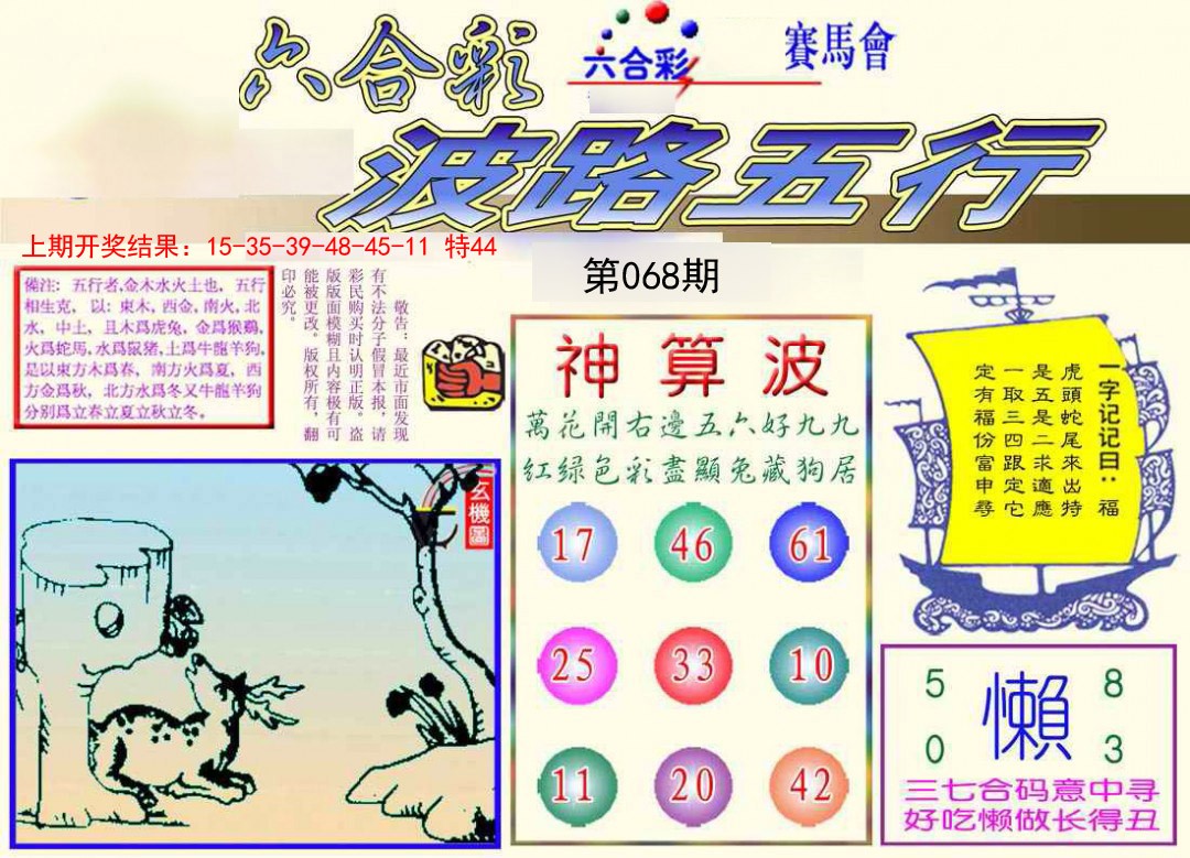2025068期波路五行