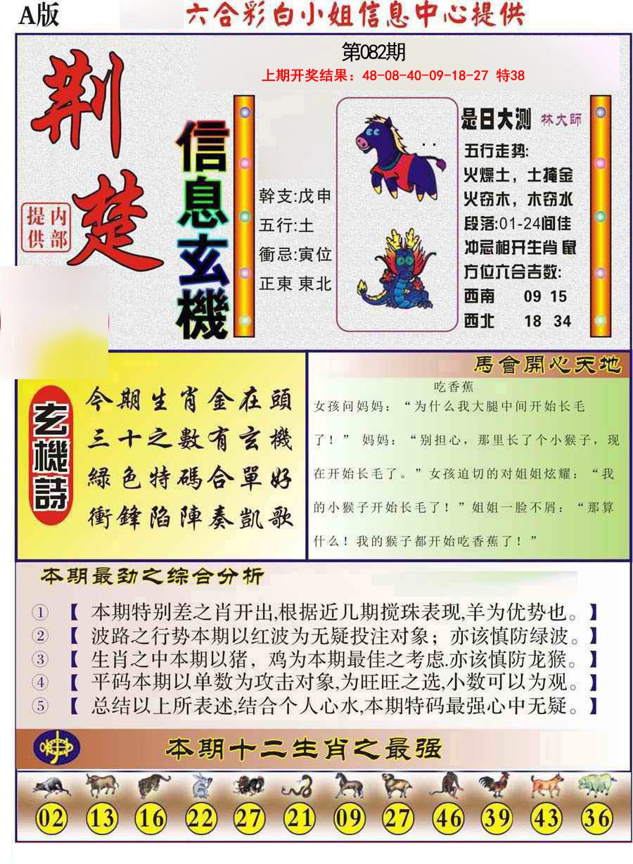 2025082期荆楚信息玄机A
