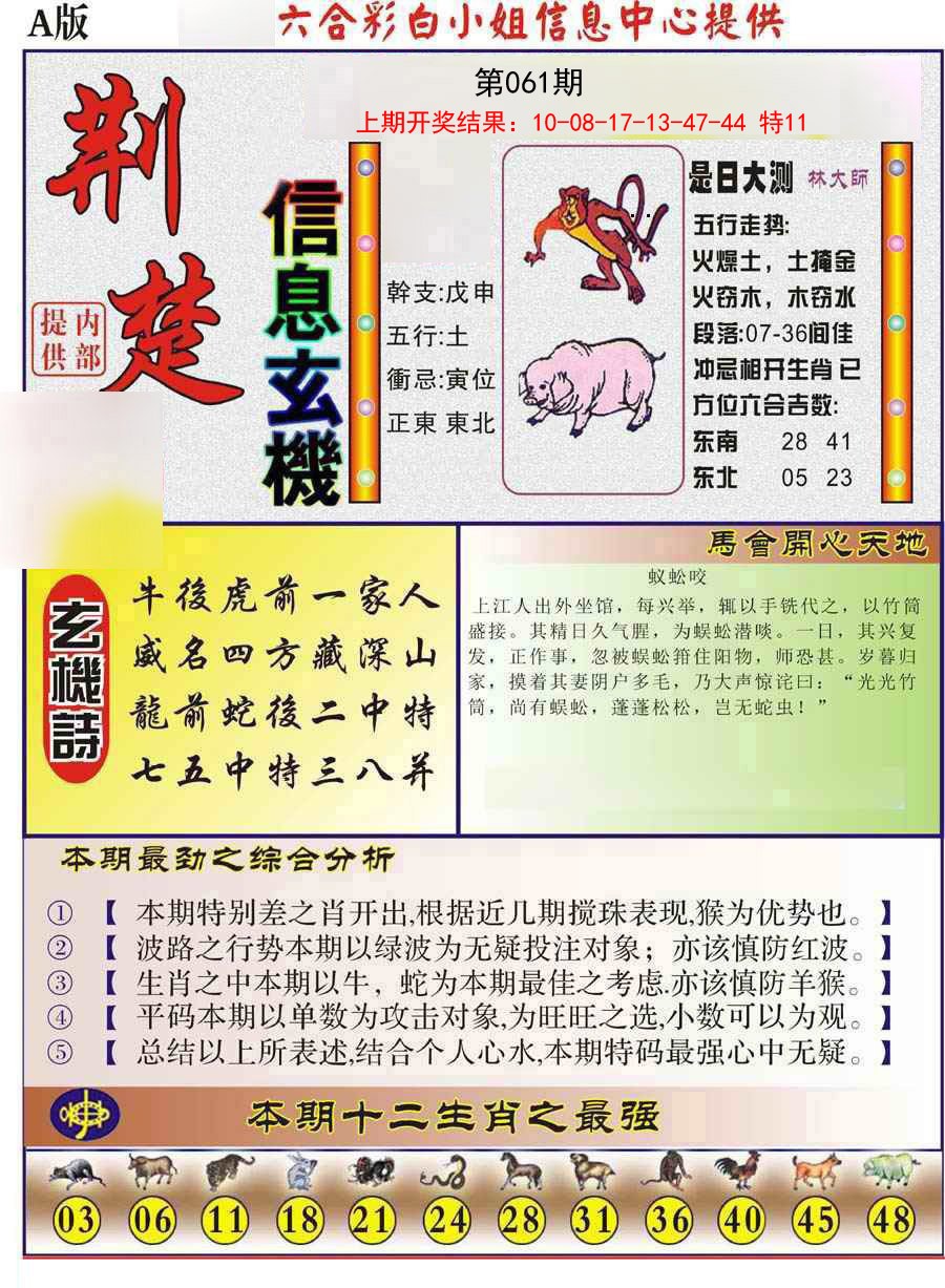 2025061期荆楚信息玄机A