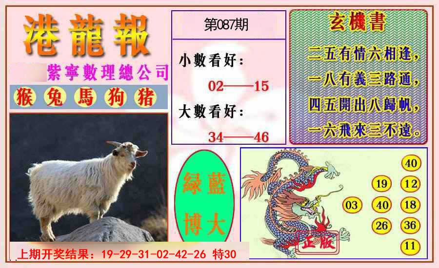 2025087期港龙报