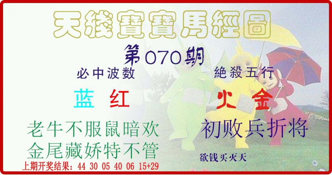 2025070期天线宝宝马经图