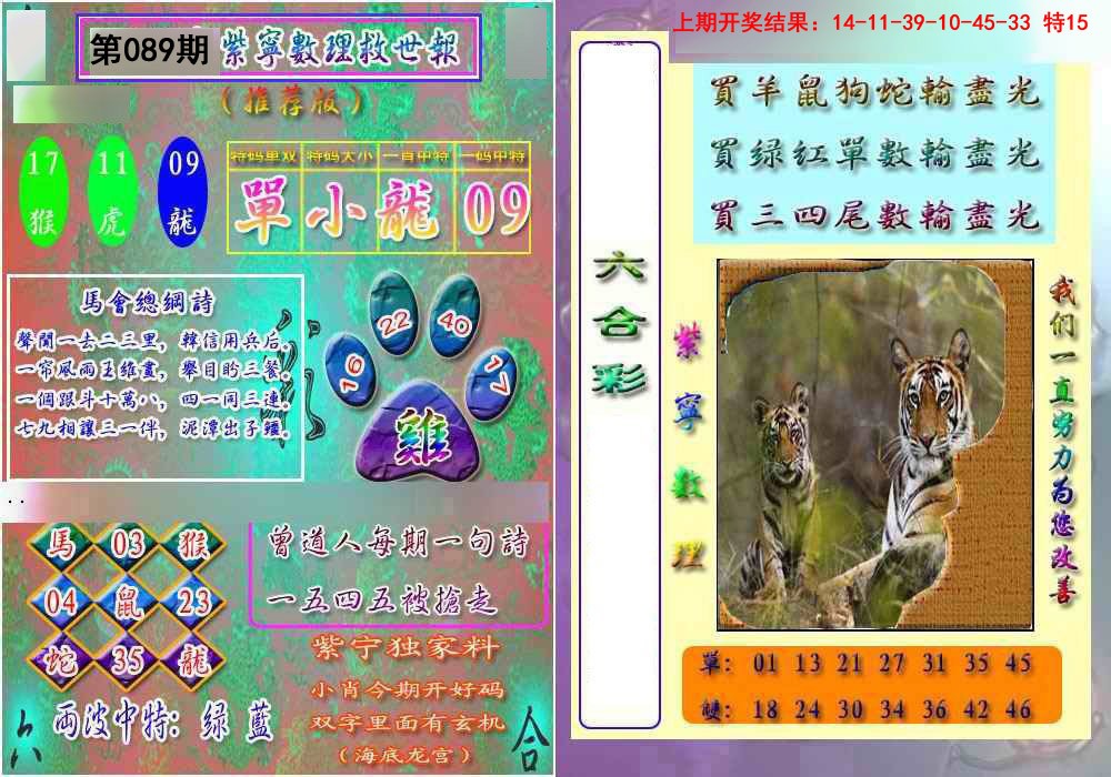 2025089期数理救世报