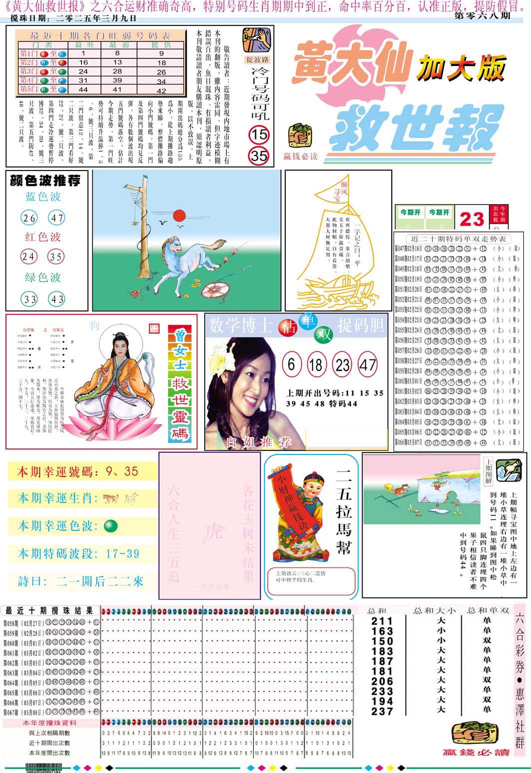 2025068期黄大仙救世A加大版