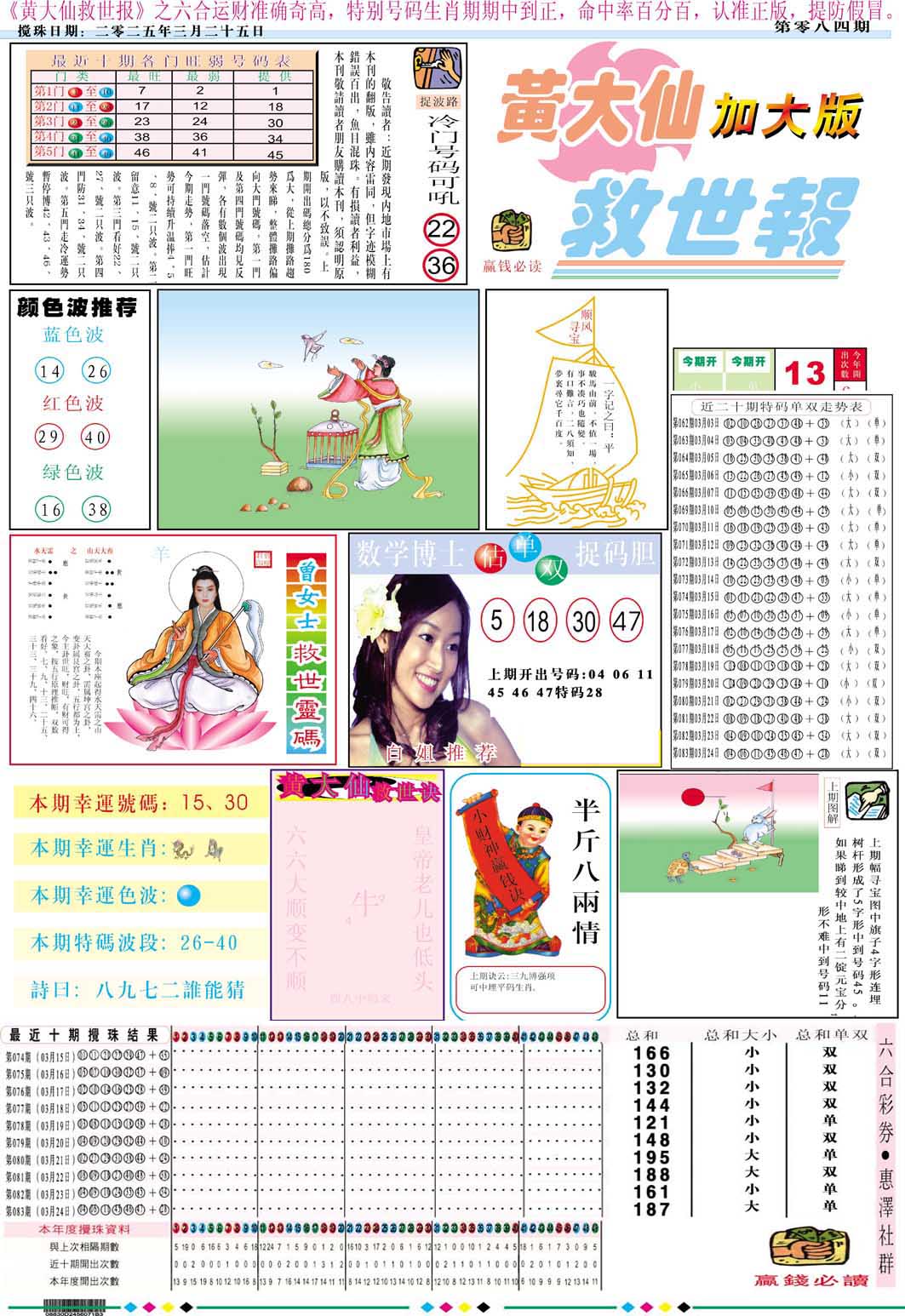 2025084期黄大仙救世A加大版