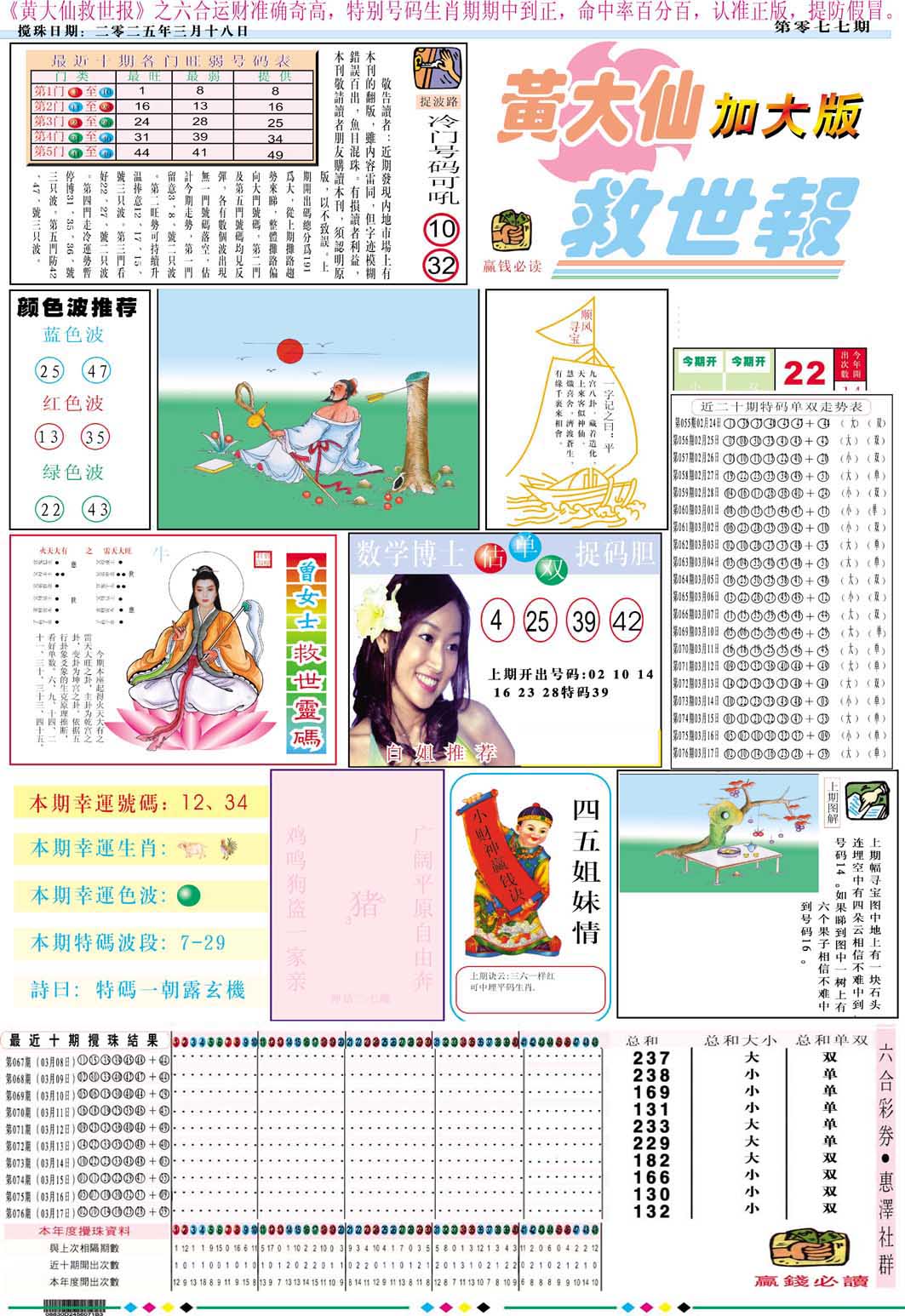 2025077期黄大仙救世A加大版