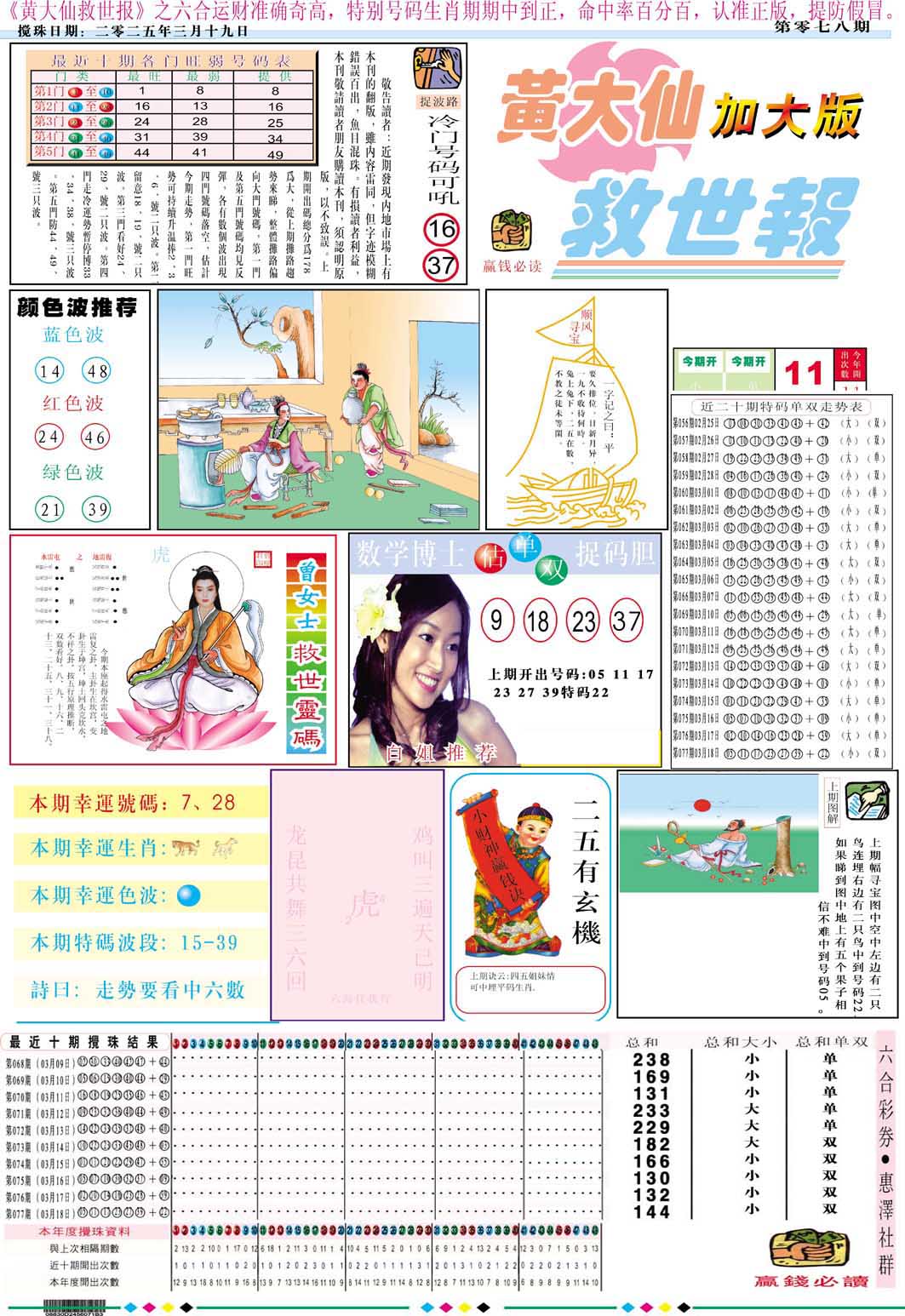2025078期黄大仙救世A加大版