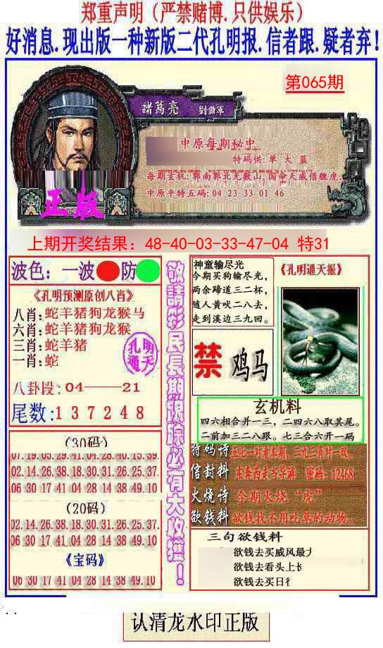 2025065期另二代孔明报