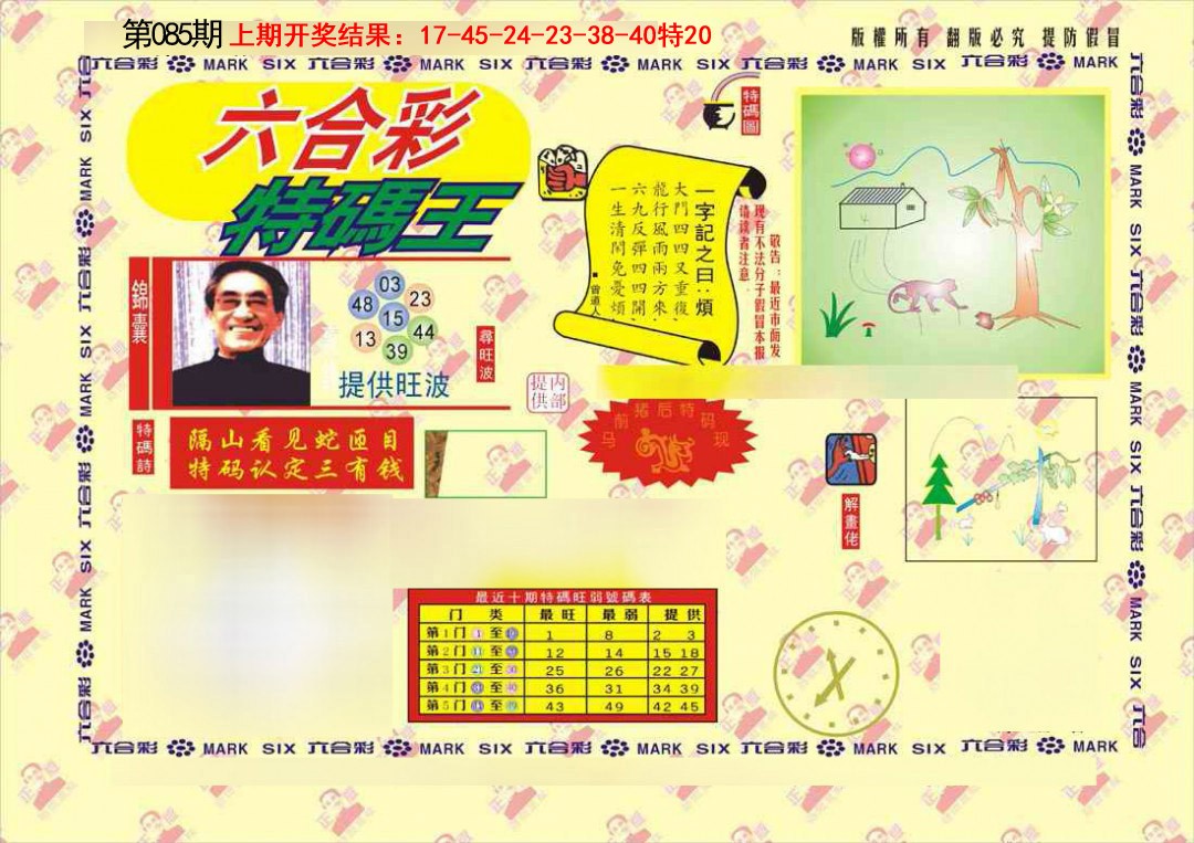 2025085期特码王