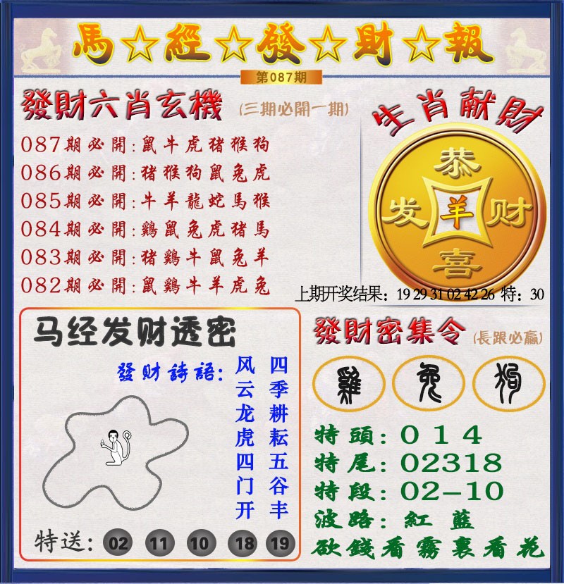 2025087期发财报