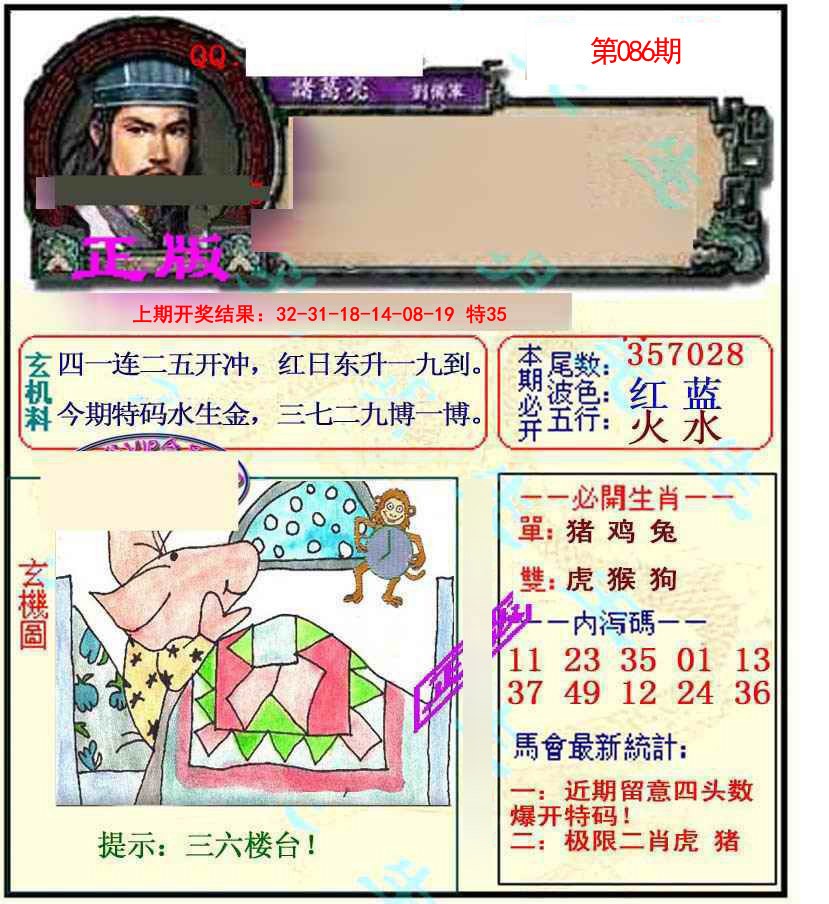 2025086期正宗孔明