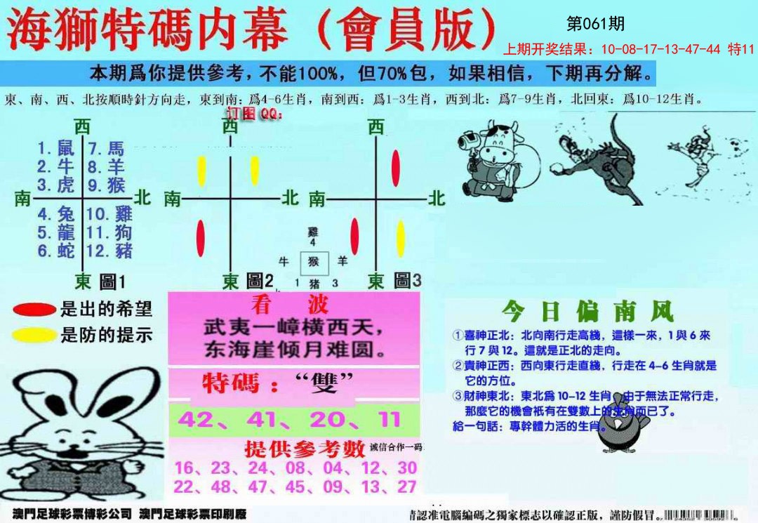 2025061期另版海狮特码内幕报