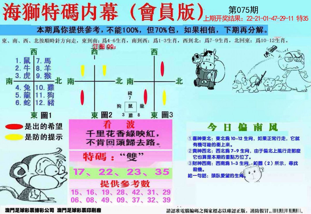 2025075期另版海狮特码内幕报