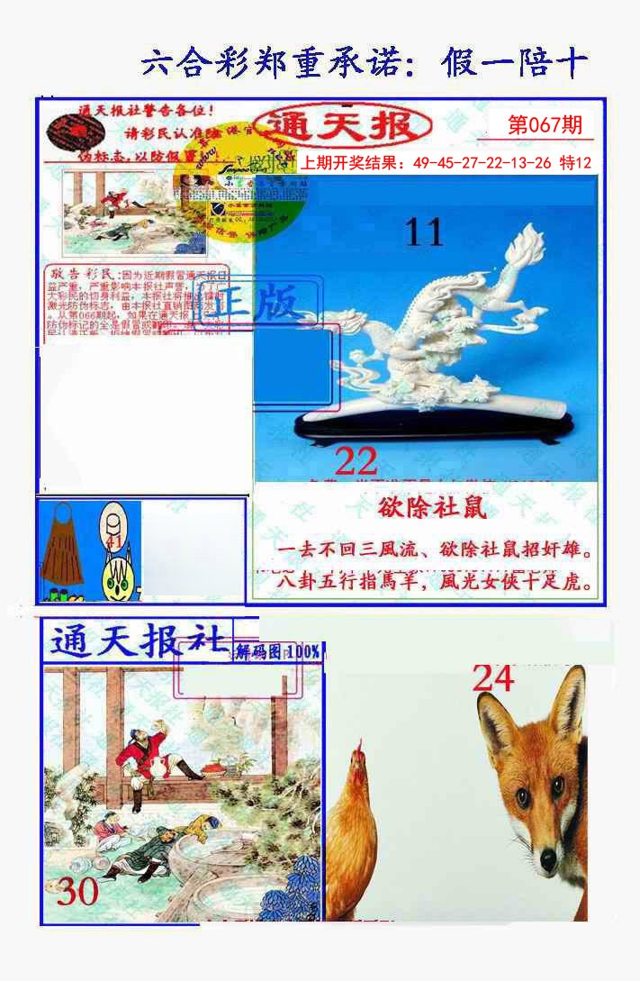 2025067期假一陪十通天报