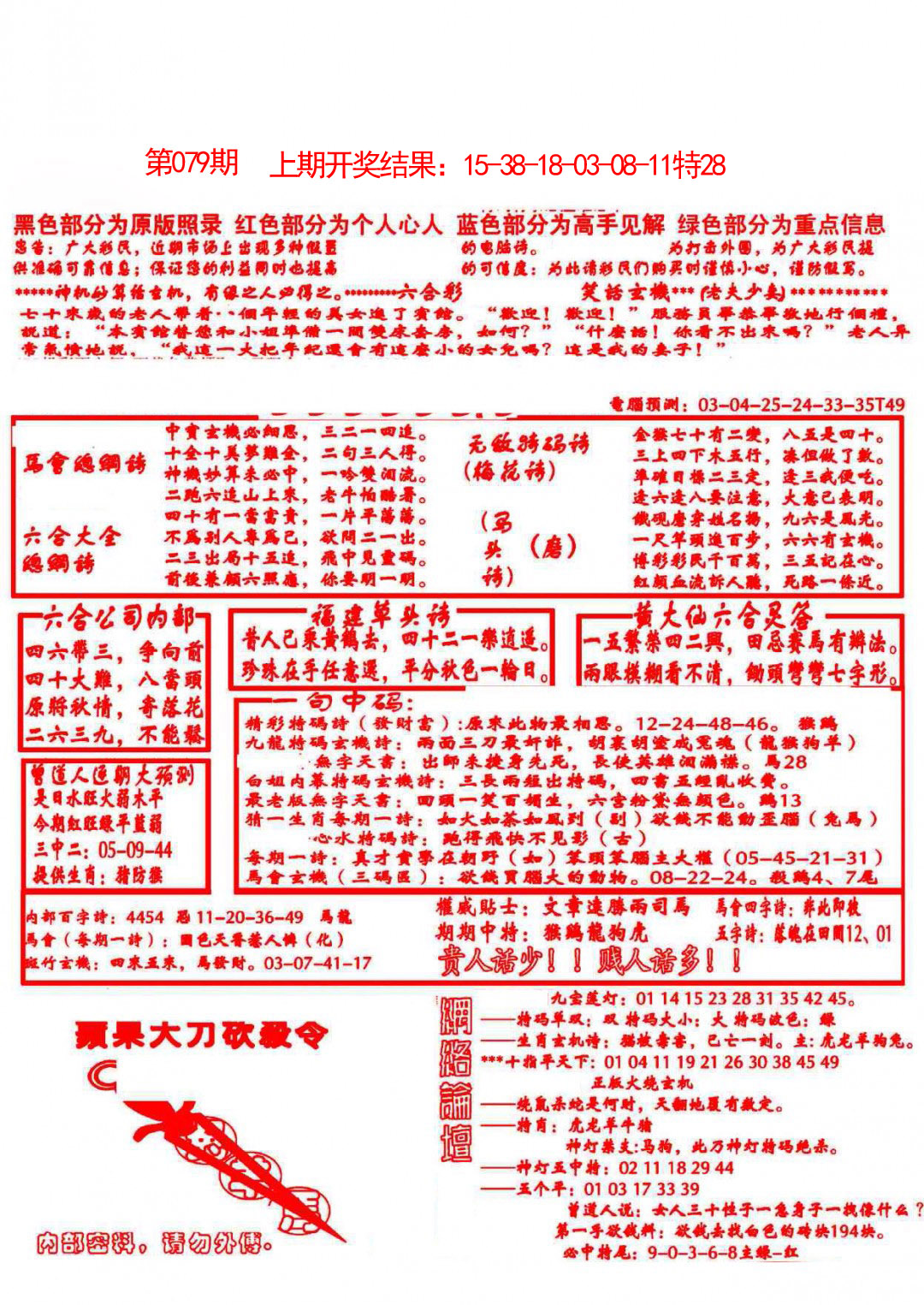 2025079期大刀彩霸王A