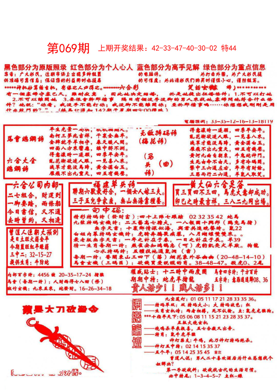 2025069期大刀彩霸王A