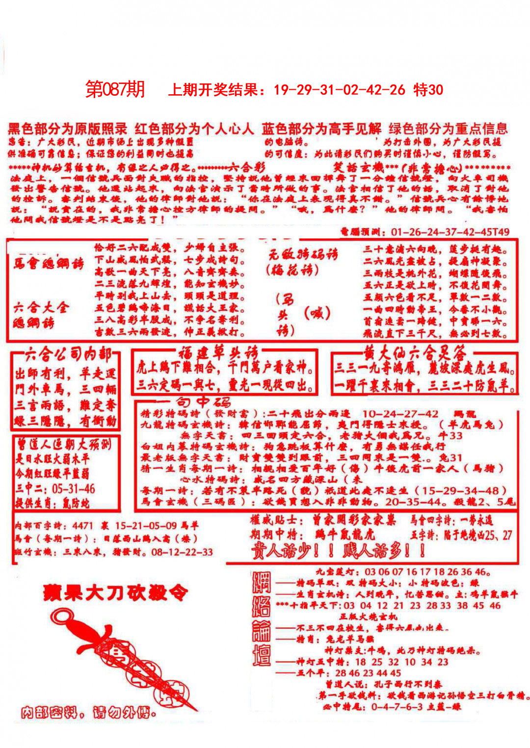 2025087期大刀彩霸王A
