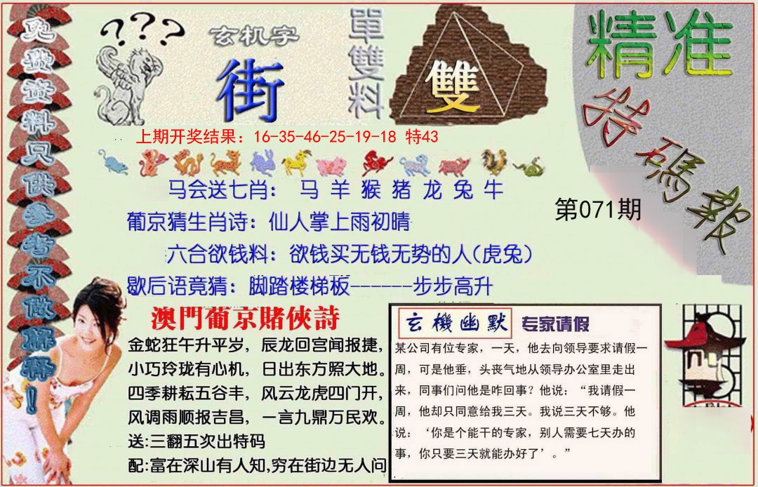 2025071期精准<特碼報>