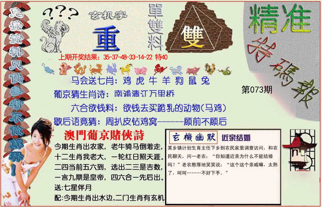 2025073期精准<特碼報>
