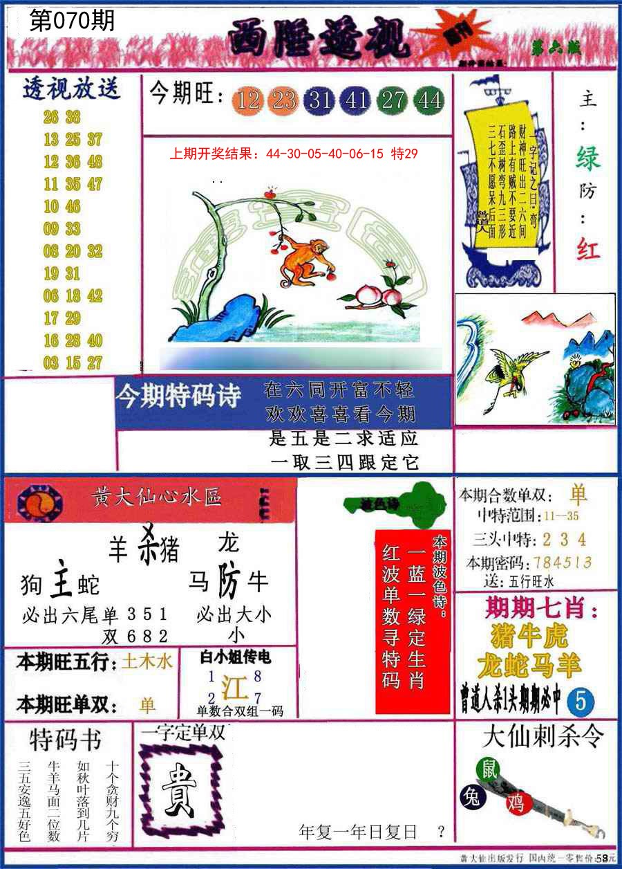 2025070期西陲透视