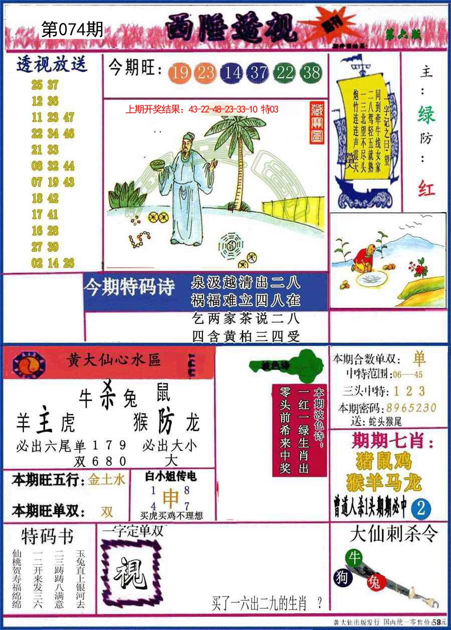 2025074期西陲透视