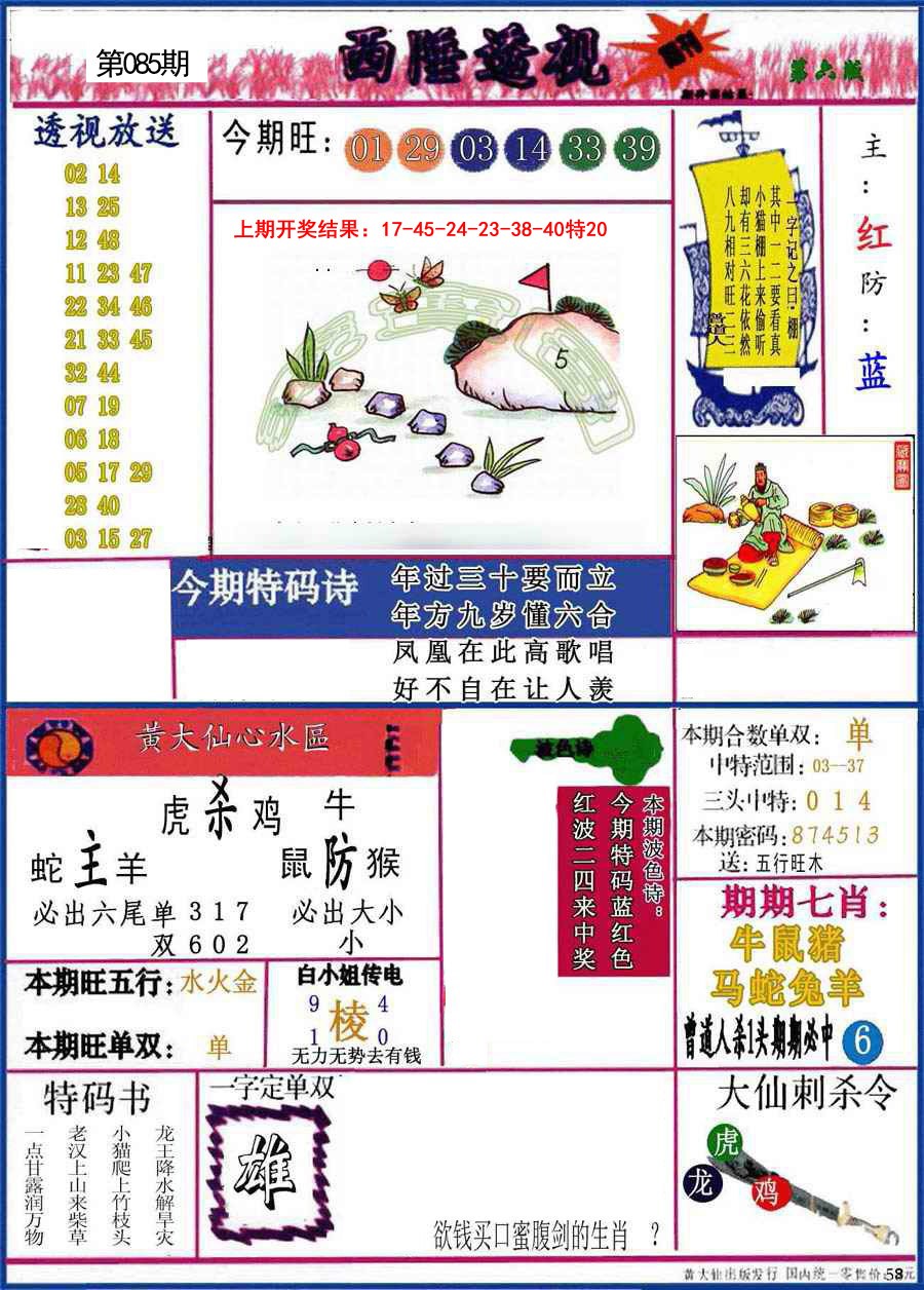 2025085期西陲透视