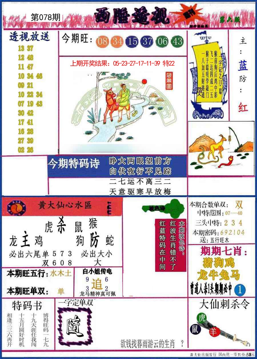 2025078期西陲透视
