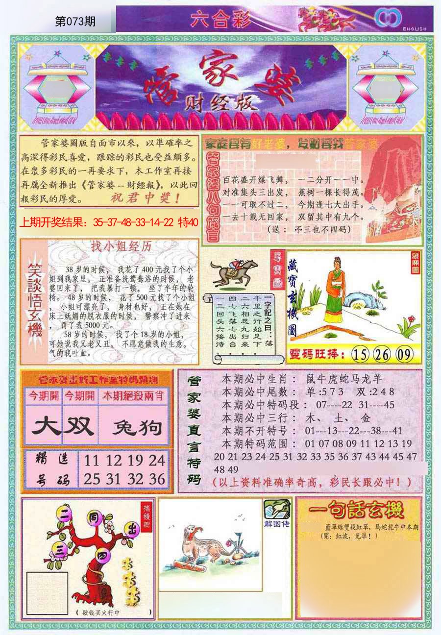 2025073期管家婆财经版