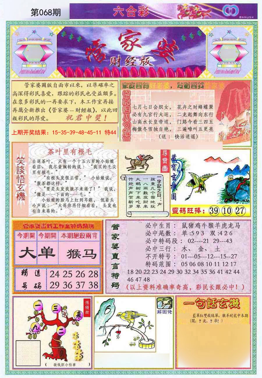 2025068期管家婆财经版