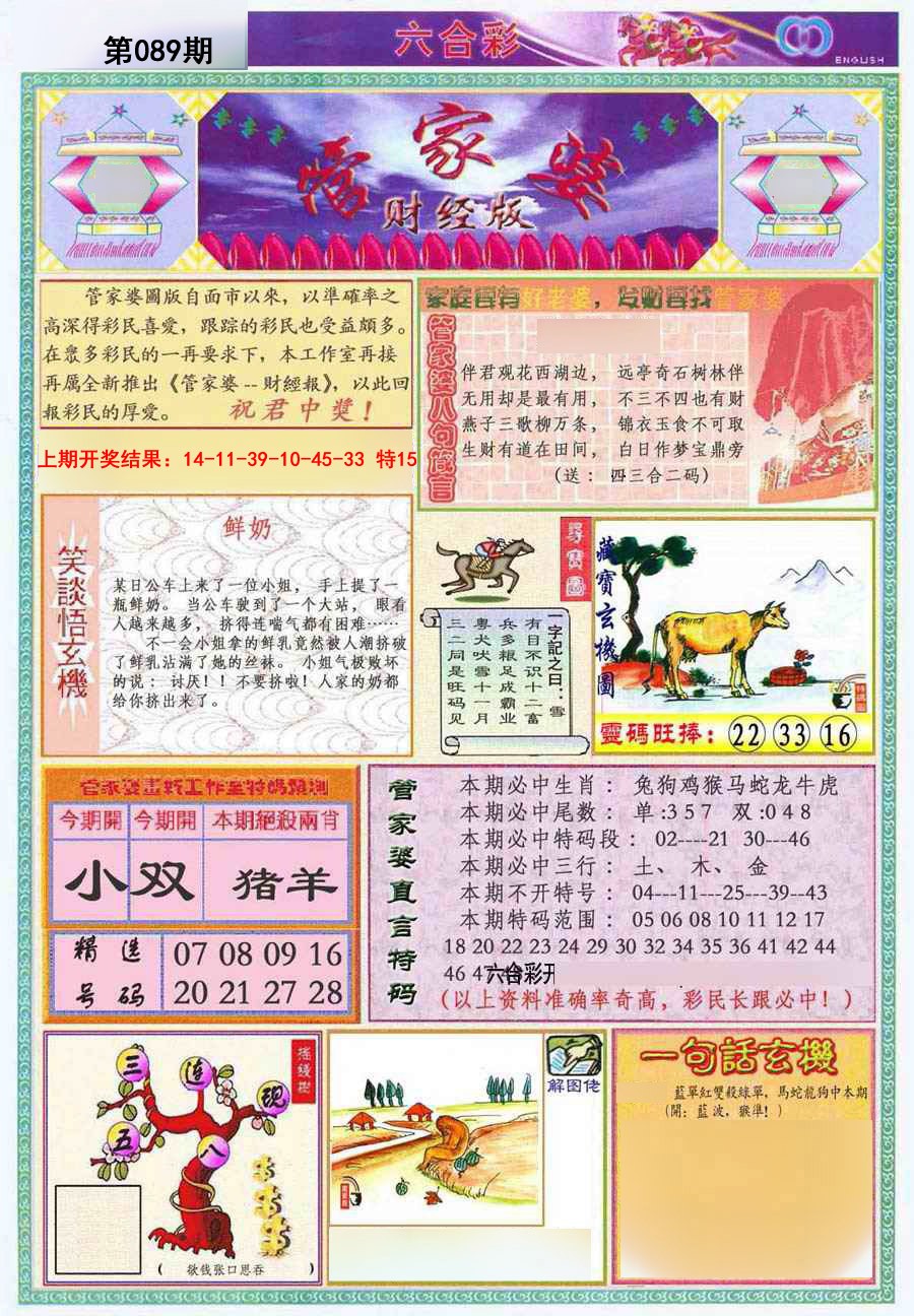 2025089期管家婆财经版