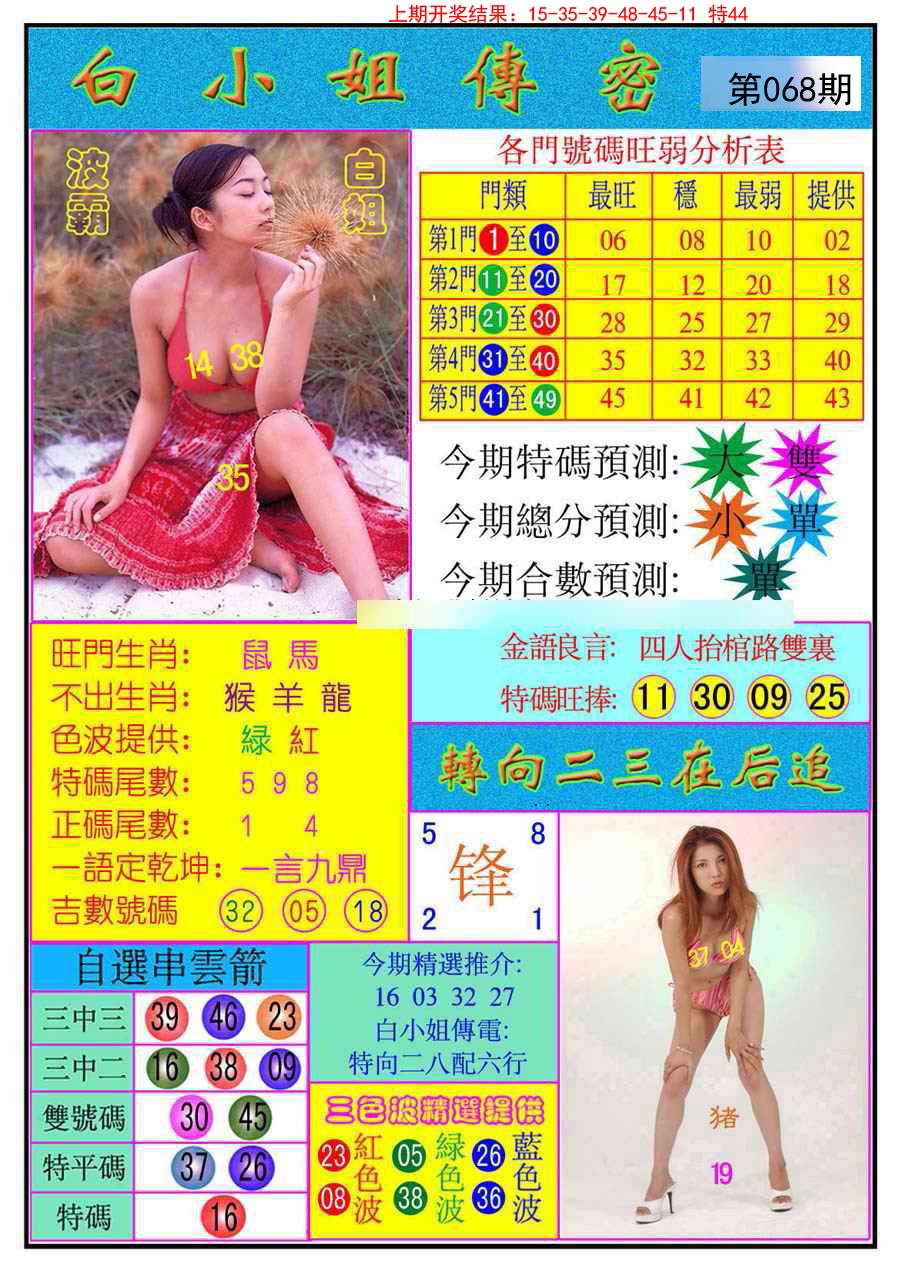 2025068期白小姐传密