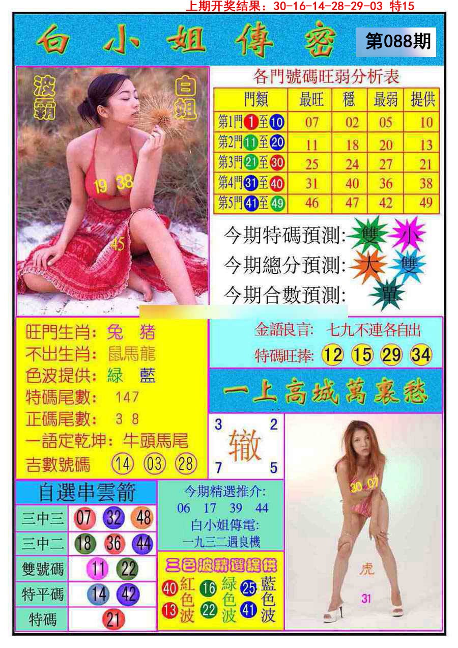 2025088期白小姐传密