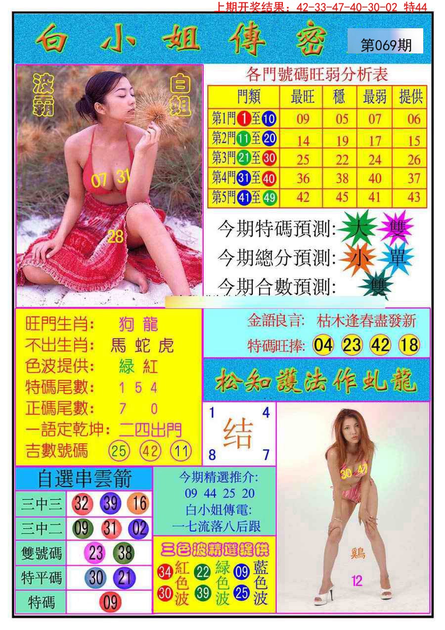 2025069期白小姐传密