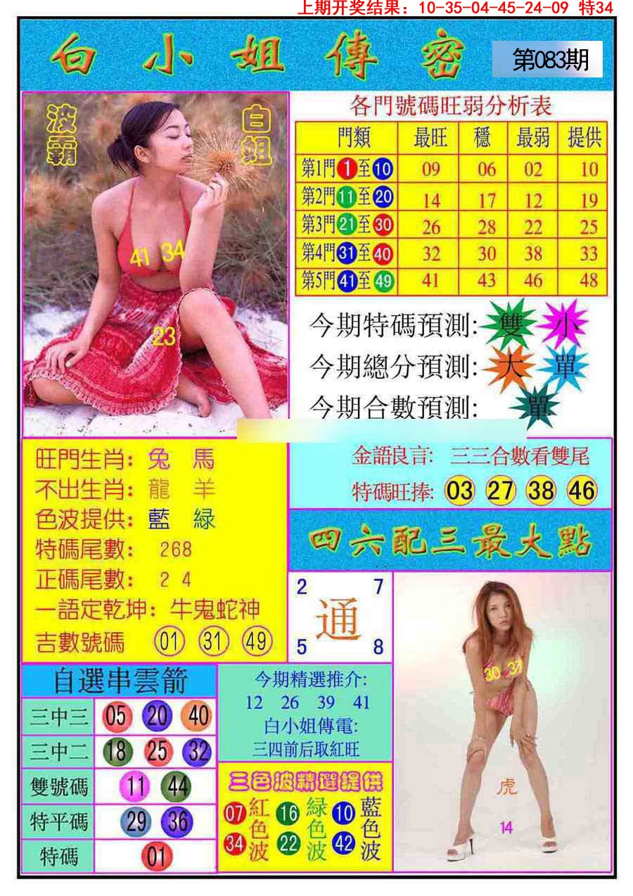 2025083期白小姐传密
