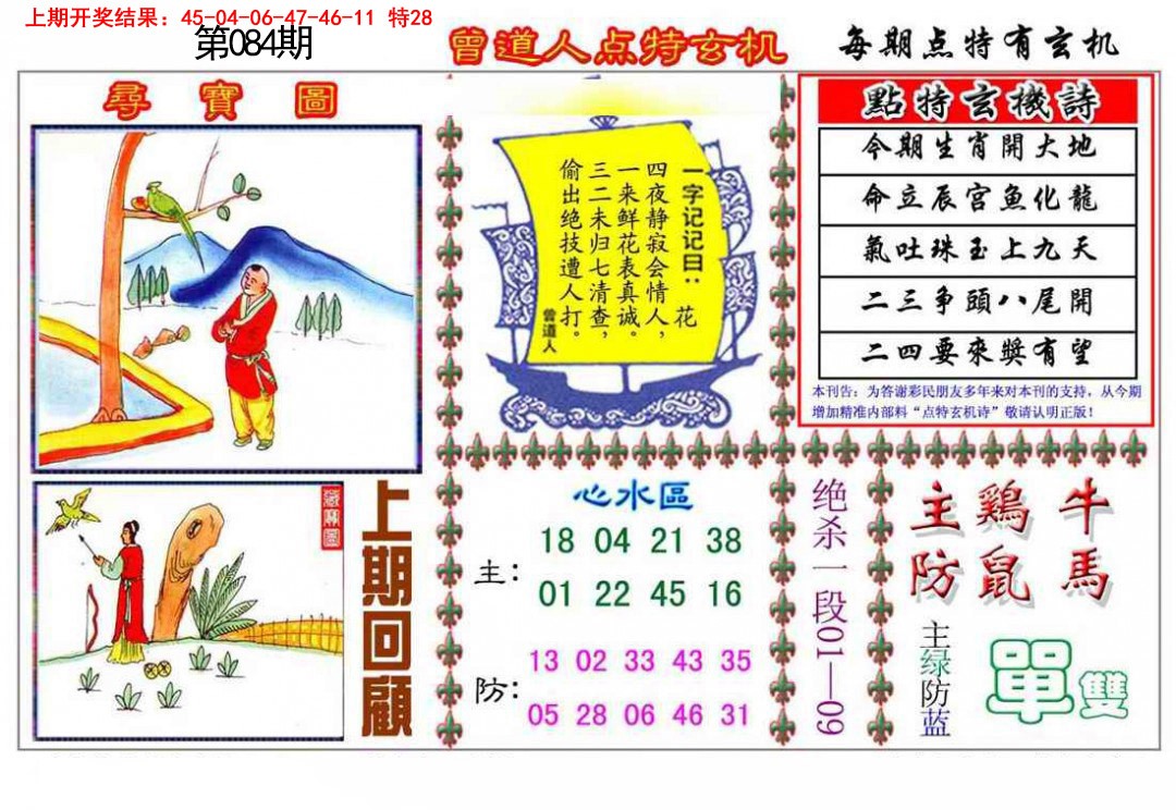 2025084期曾道人点特玄机
