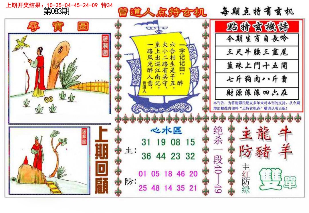 2025083期曾道人点特玄机