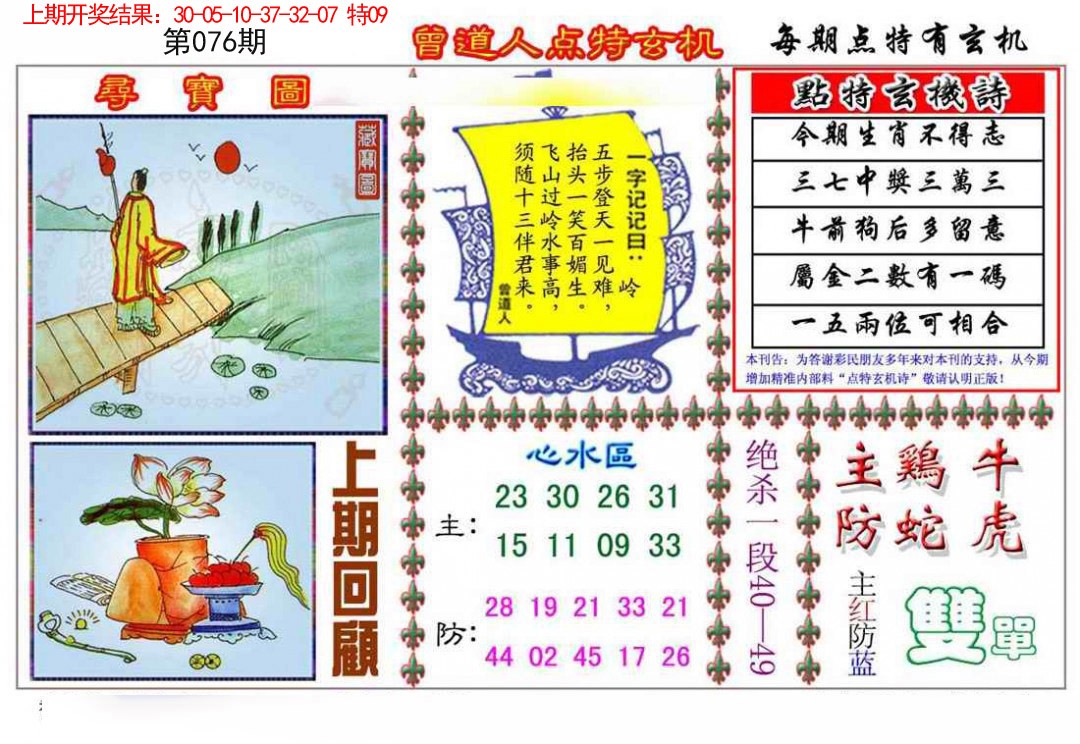 2025076期曾道人点特玄机