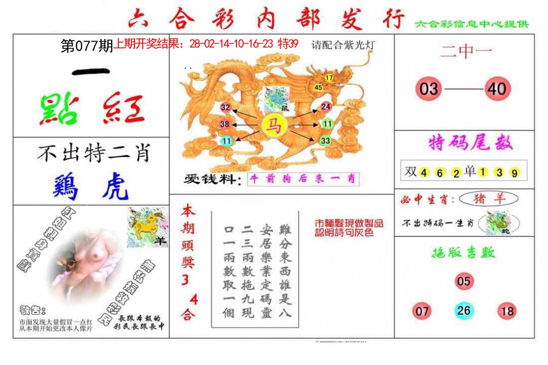 2025077期一点红