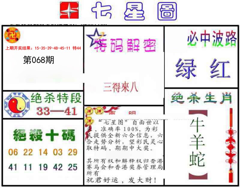 2025068期七星图B