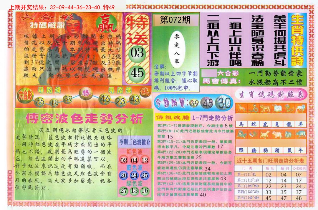 2025072期白小姐三点传密B