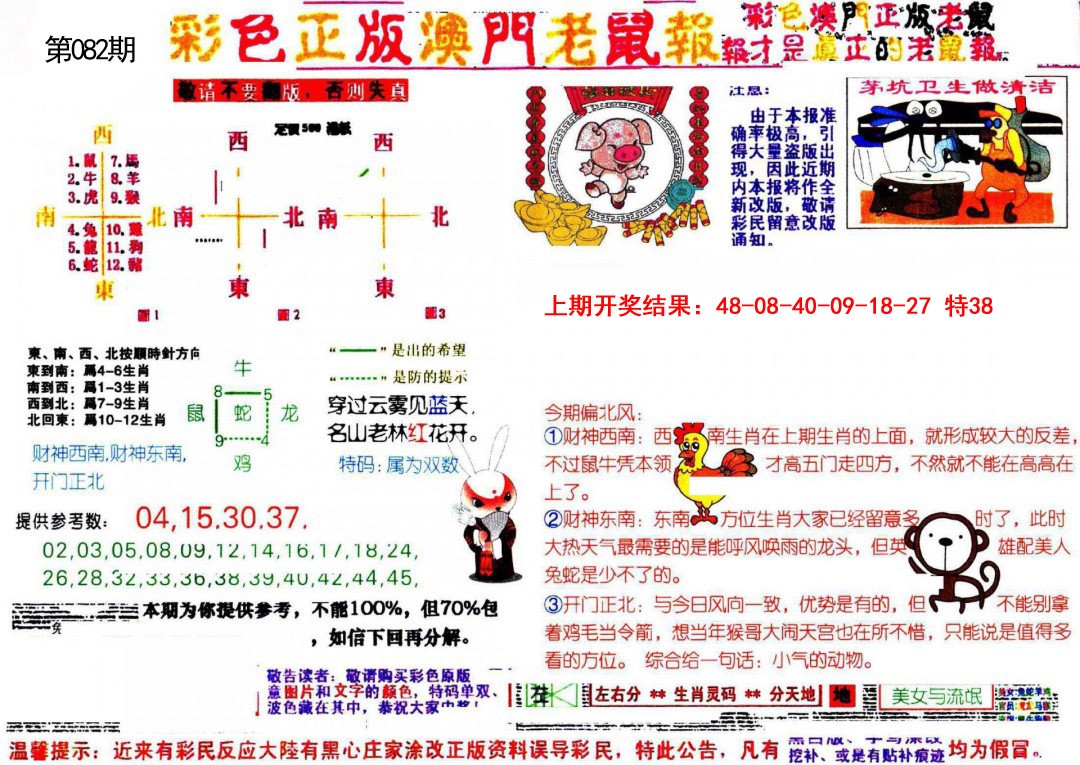 2025082期彩色正版澳门老鼠报