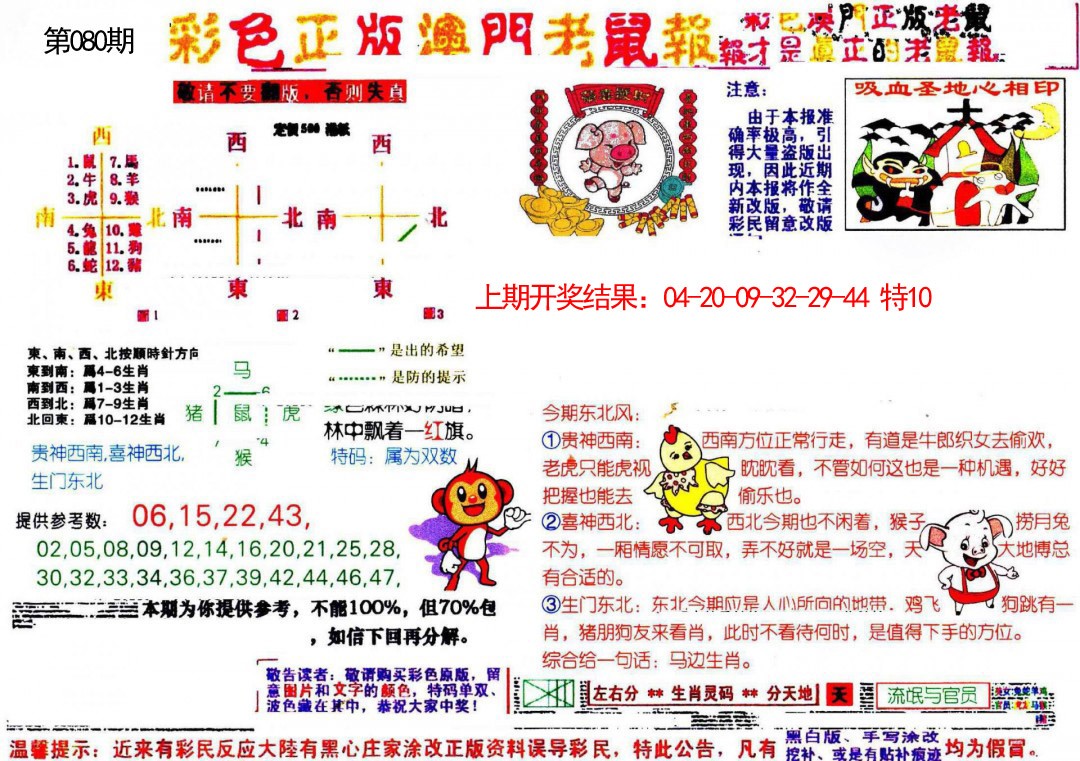 2025080期彩色正版澳门老鼠报