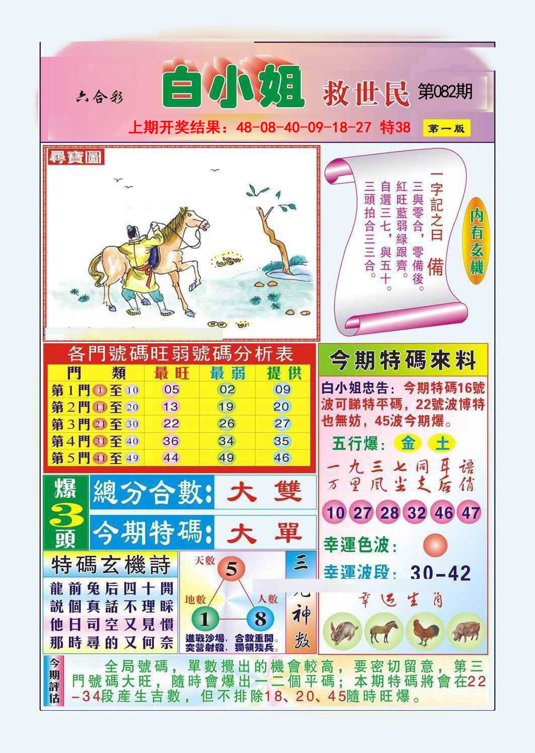 2025082期白小姐救世民A