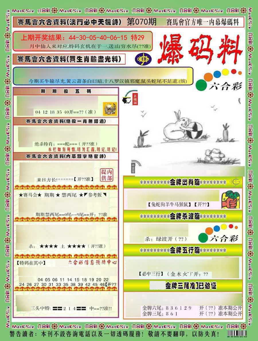 2025070期爆码料A)