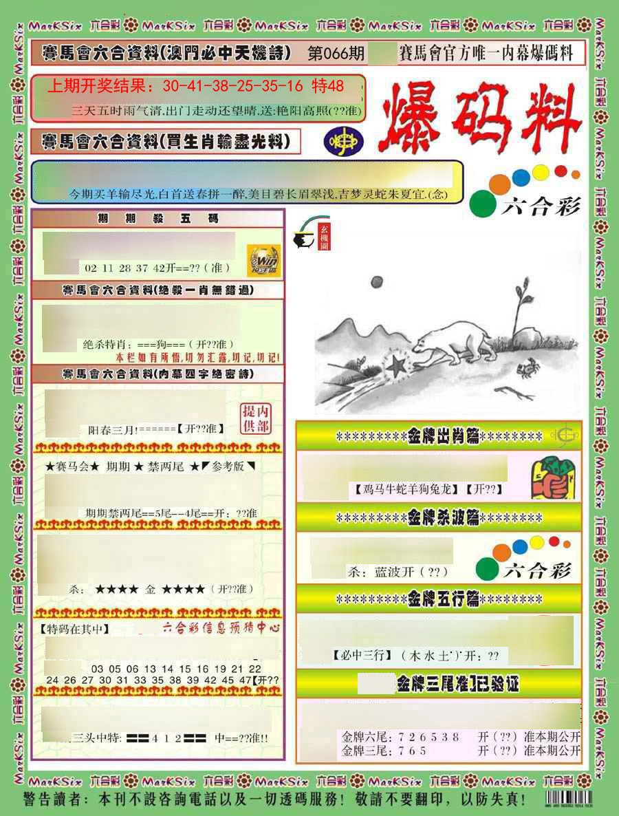 2025066期爆码料A)