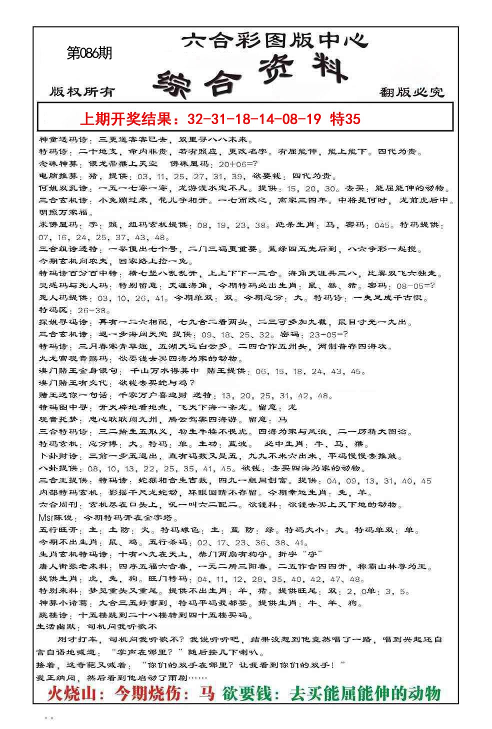 2025086期内部综合资料