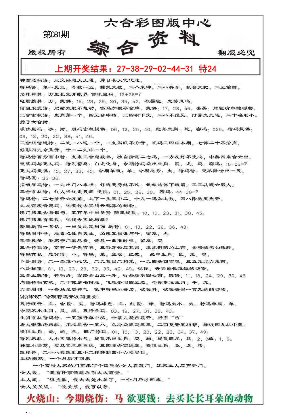 2025081期内部综合资料